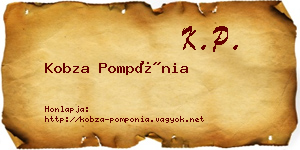 Kobza Pompónia névjegykártya